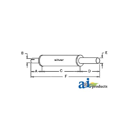 A & I Products Muffler 6.2" x1.6" x6.2" A-155623A